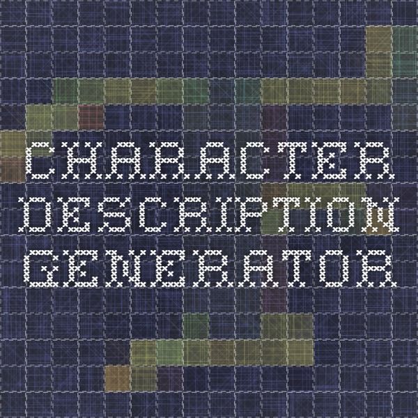 character description generator